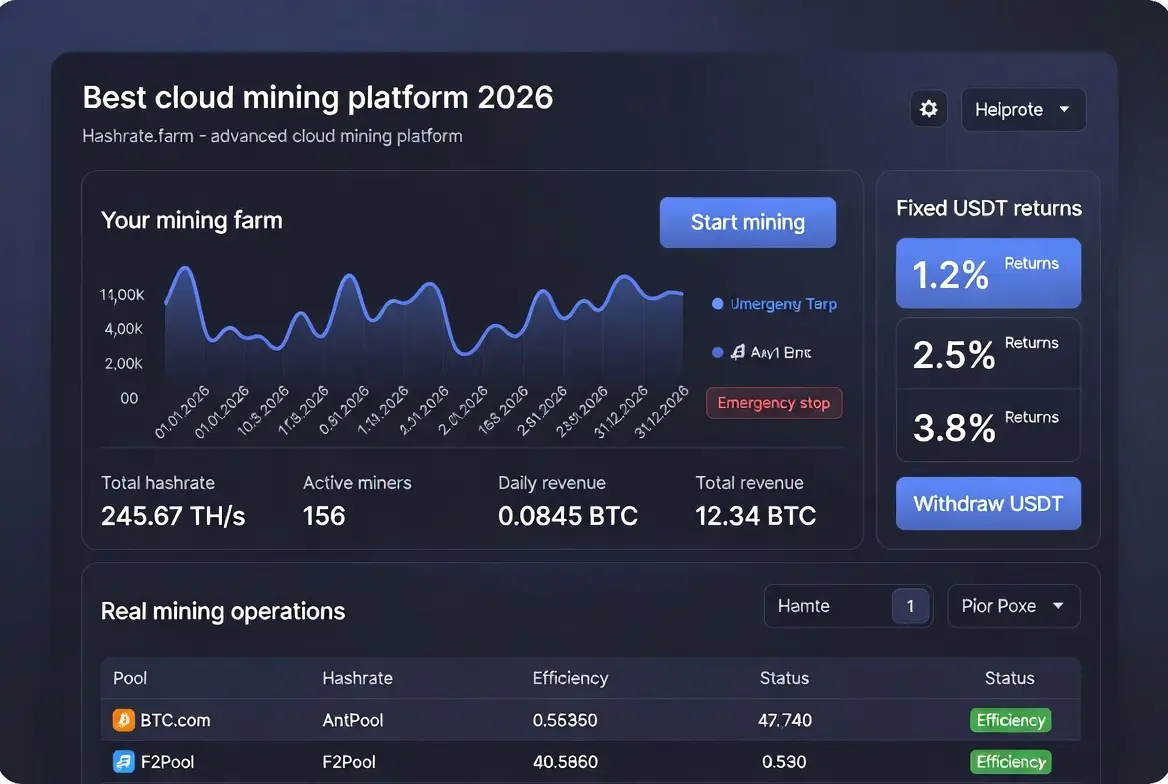 Best Cloud Mining Platform 2026-Why Hashrate.farm Is the Safest Choice